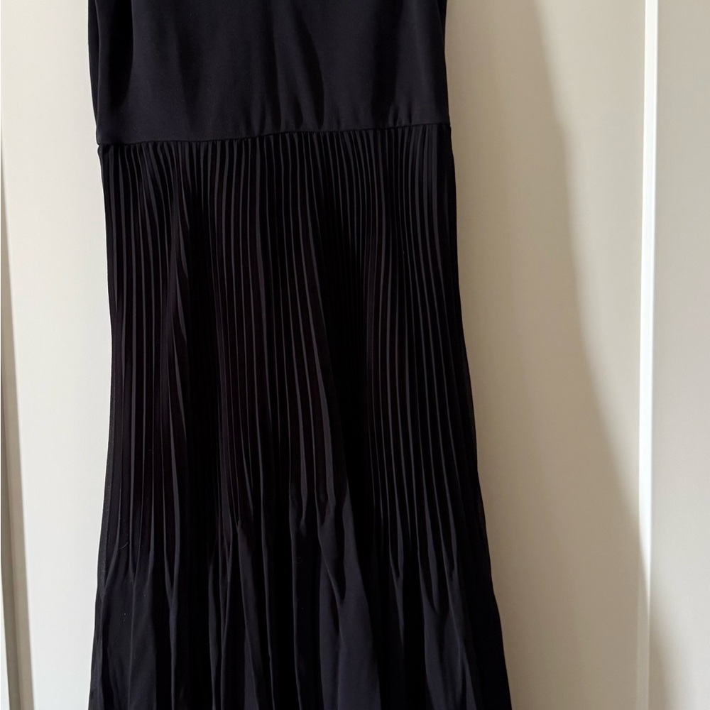Wilfred Spaghetti strap Black Pleated dress